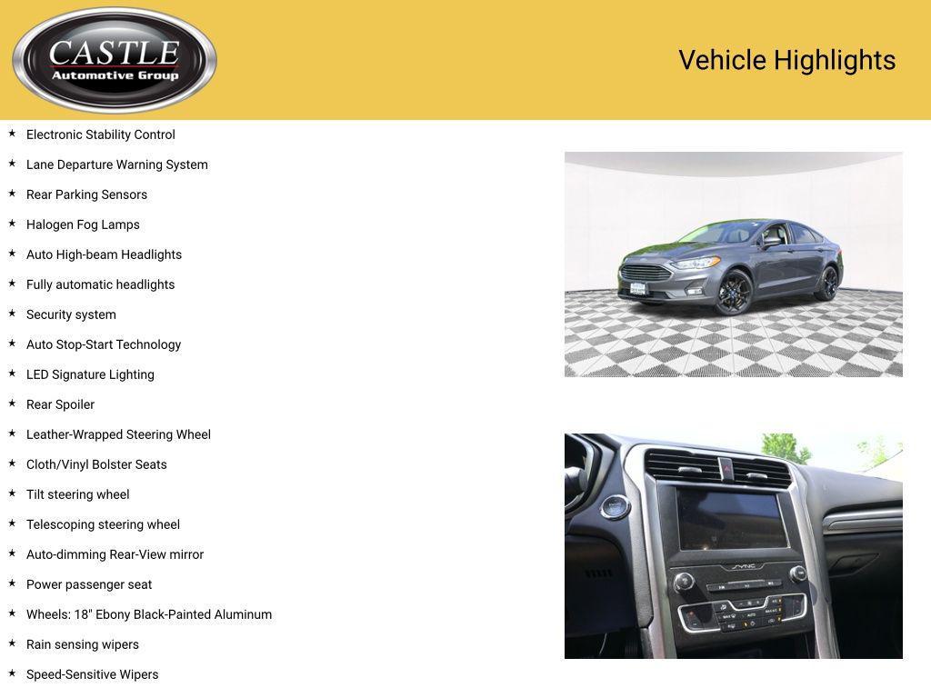 used 2019 Ford Fusion car, priced at $13,451