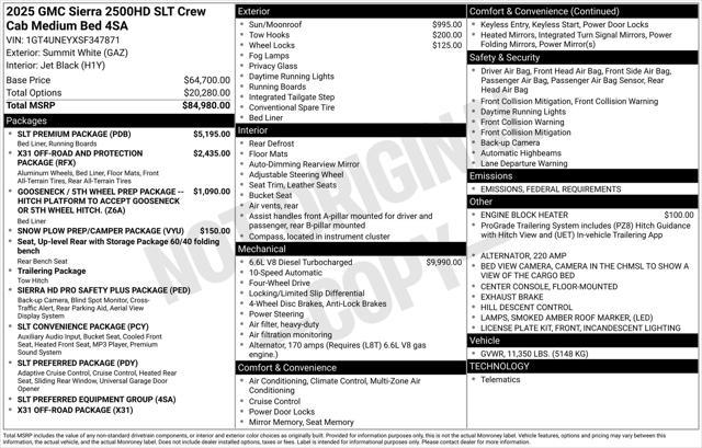 new 2025 GMC Sierra 2500 car, priced at $74,564
