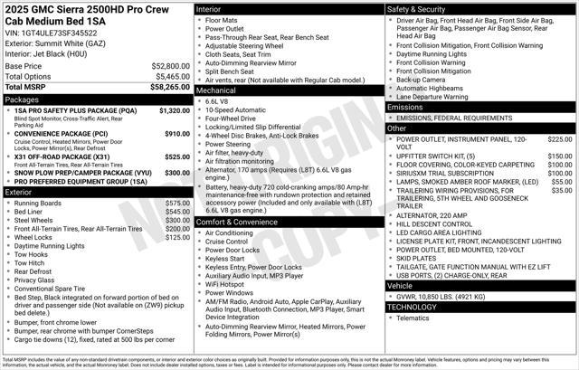 new 2025 GMC Sierra 2500 car, priced at $54,400