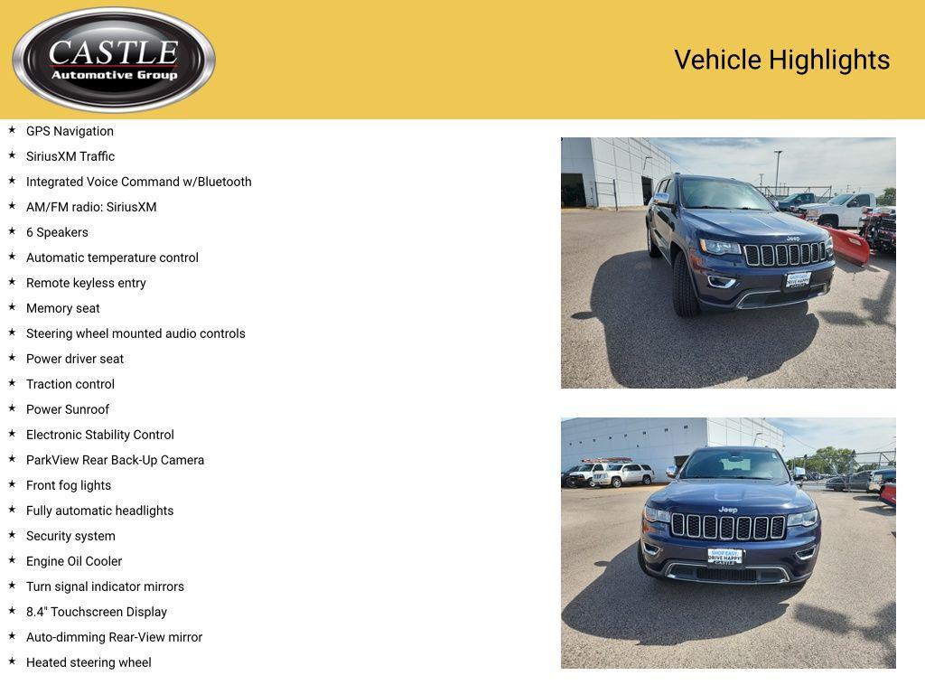 used 2017 Jeep Grand Cherokee car, priced at $13,999