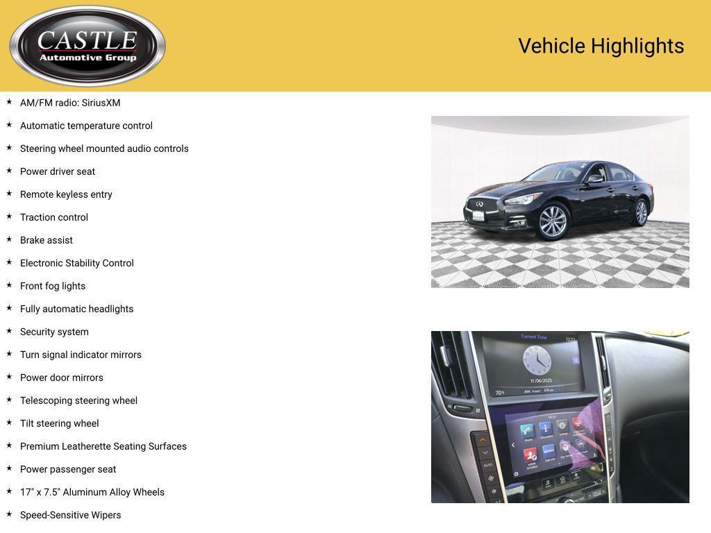 used 2016 INFINITI Q50 car, priced at $12,862