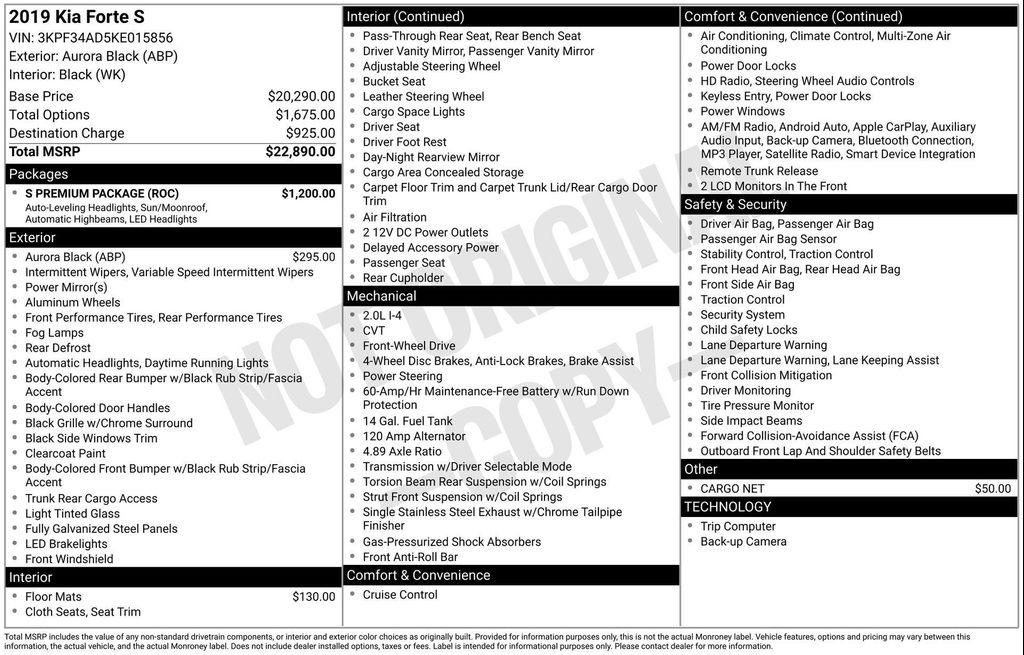 used 2019 Kia Forte car, priced at $12,977