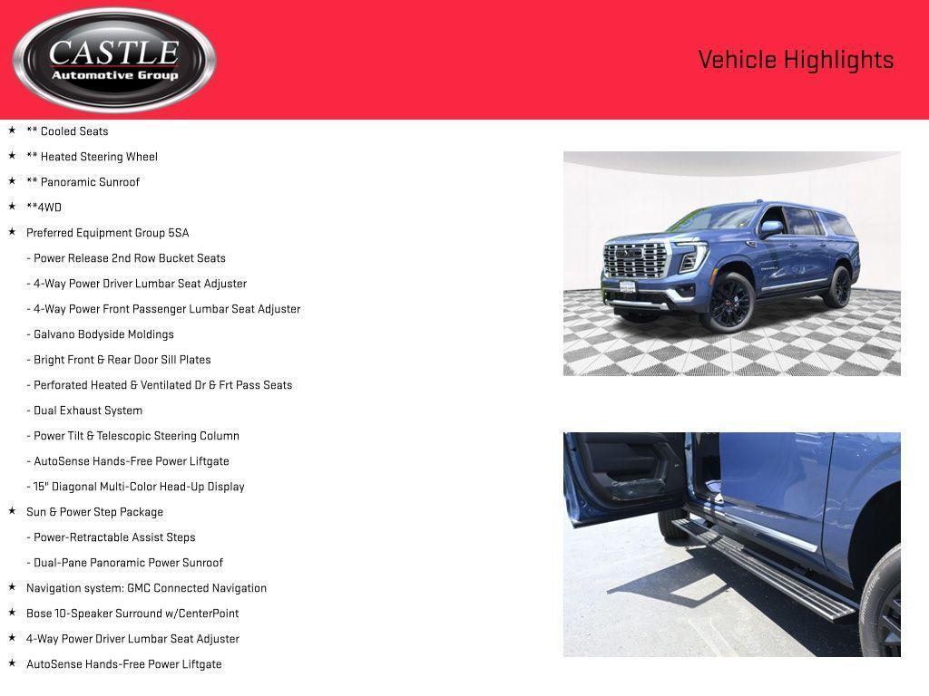 new 2025 GMC Yukon XL car, priced at $93,945
