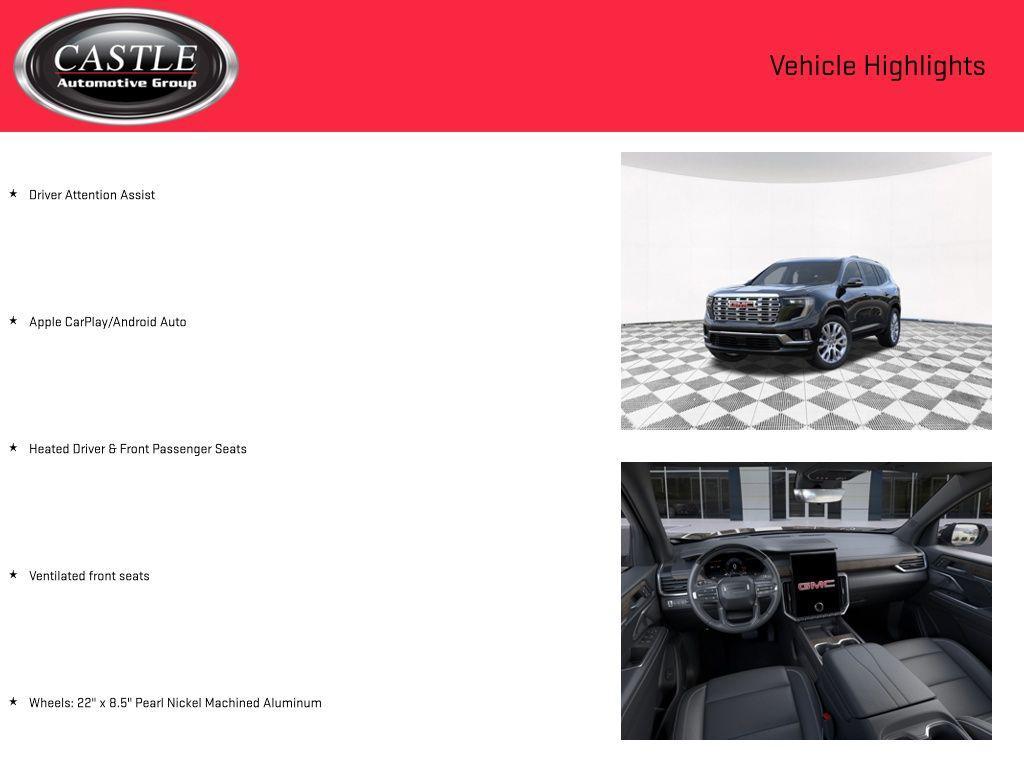 new 2025 GMC Acadia car, priced at $59,932