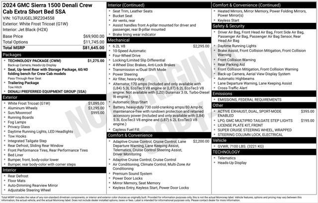 new 2024 GMC Sierra 1500 car, priced at $75,373