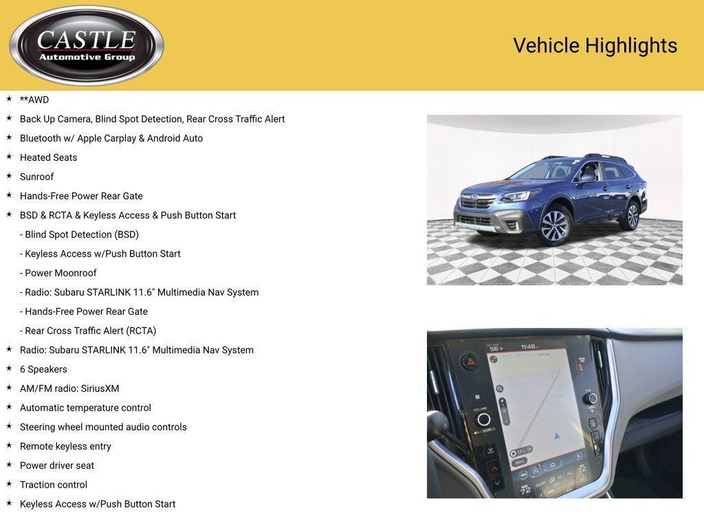 used 2021 Subaru Outback car, priced at $23,975