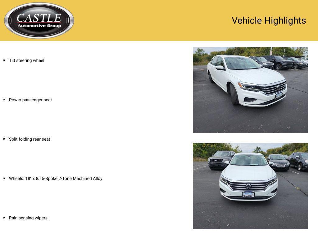 used 2020 Volkswagen Passat car, priced at $18,999