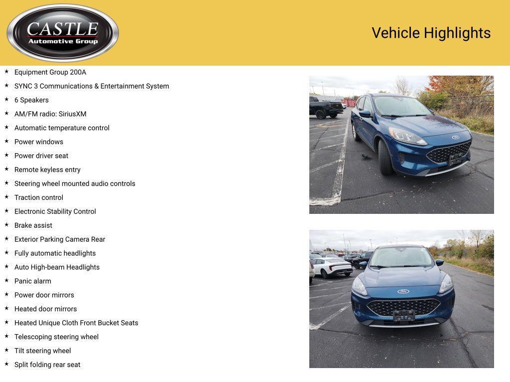 used 2020 Ford Escape car, priced at $14,799