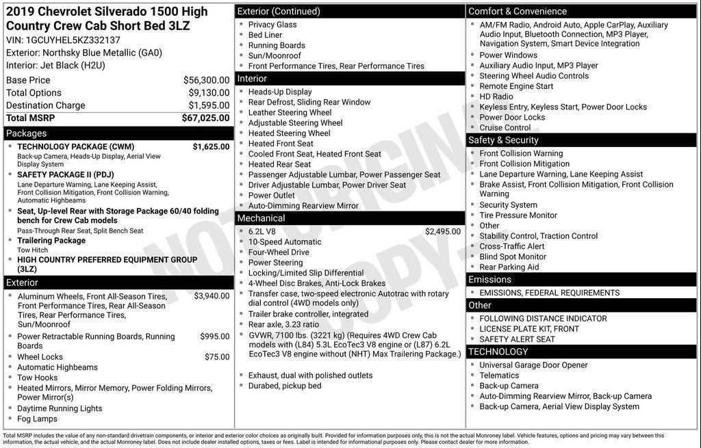 used 2019 Chevrolet Silverado 1500 car, priced at $34,668