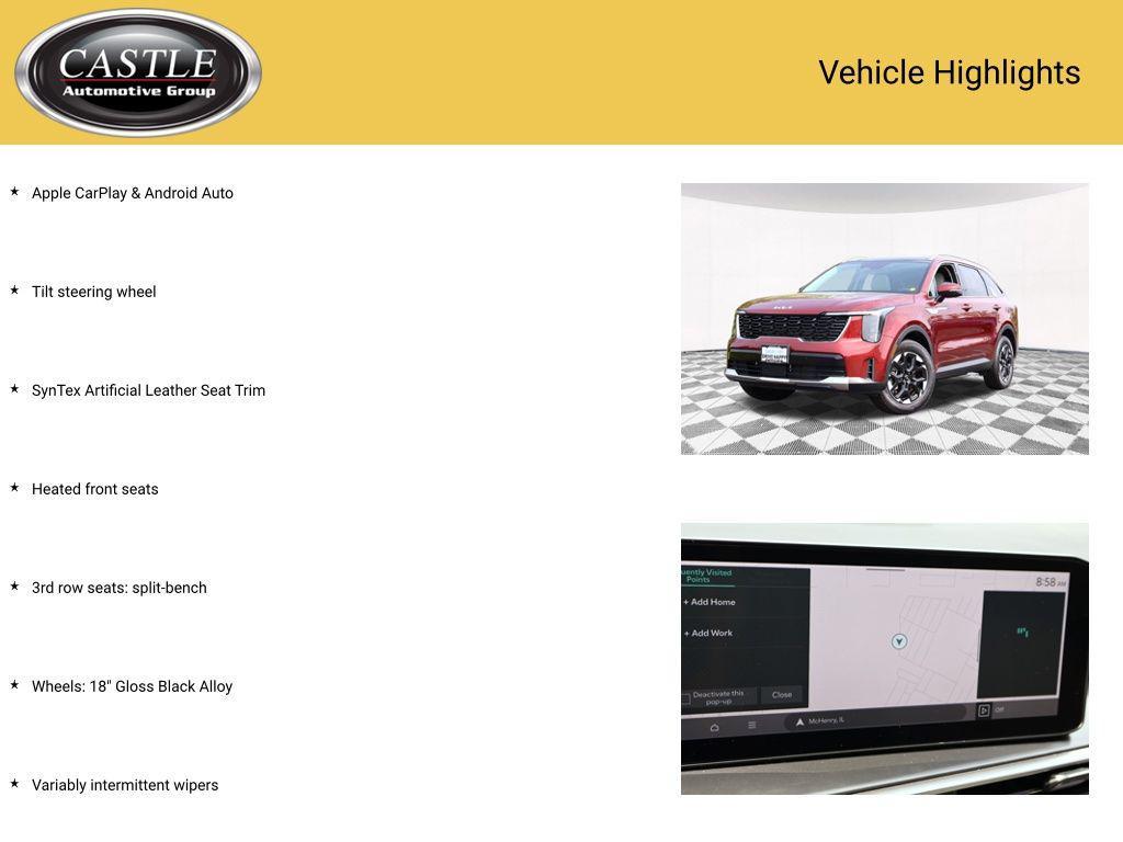 used 2025 Kia Sorento car, priced at $33,981