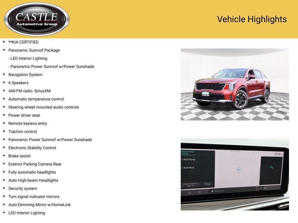 used 2025 Kia Sorento car, priced at $33,981