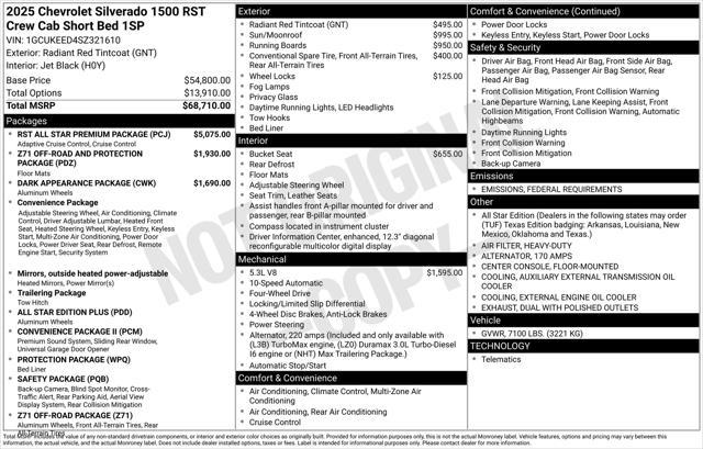 new 2025 Chevrolet Silverado 1500 car, priced at $56,975
