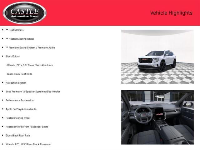 new 2025 GMC Acadia car, priced at $46,795