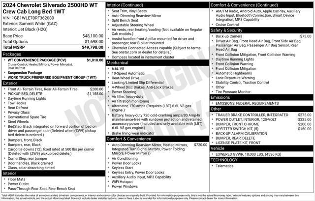 new 2024 Chevrolet Silverado 2500 car, priced at $63,977