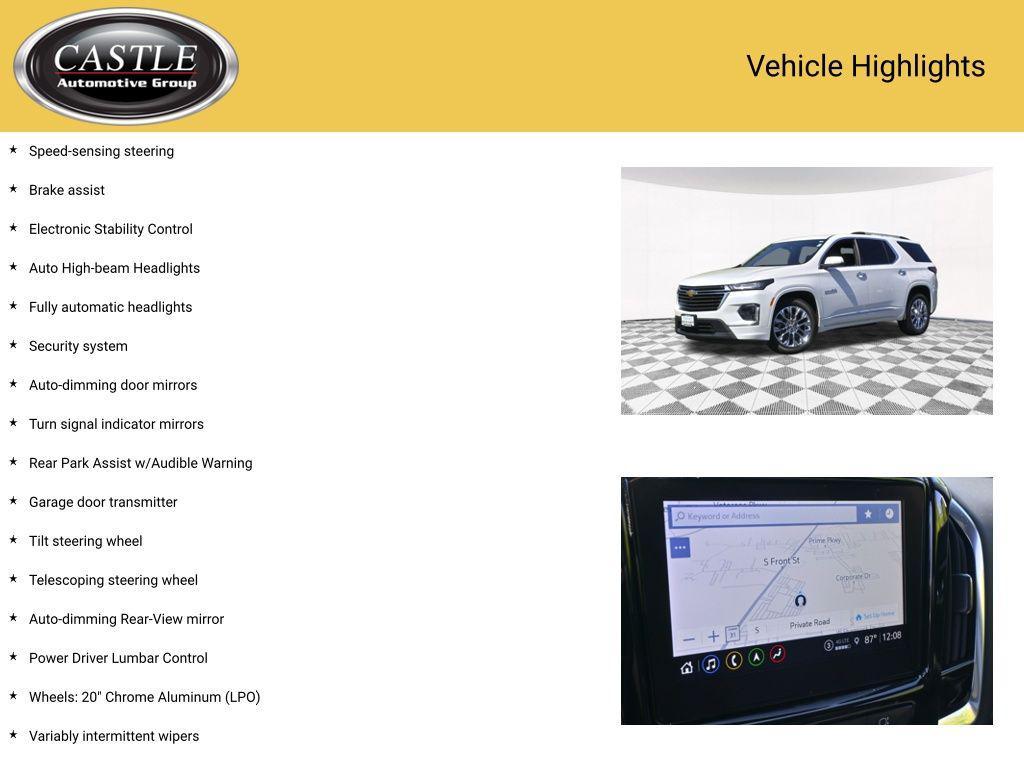 used 2022 Chevrolet Traverse car, priced at $30,779