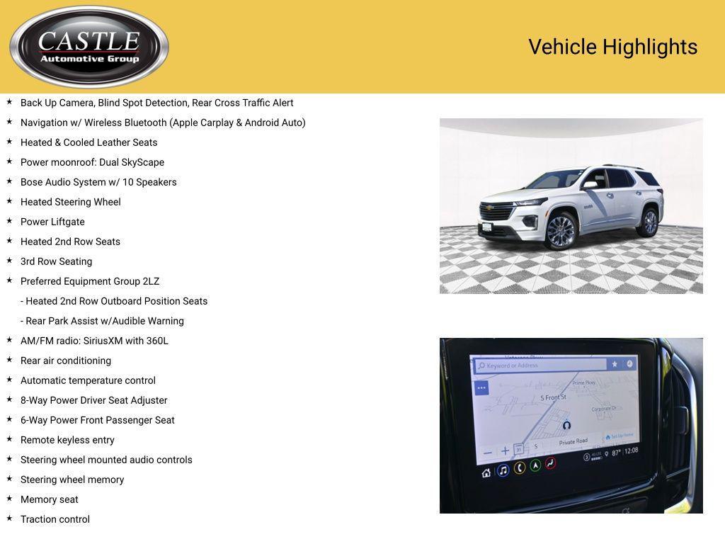 used 2022 Chevrolet Traverse car, priced at $30,779