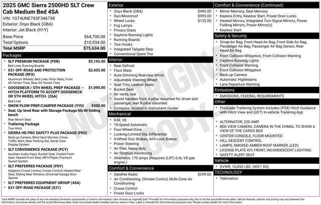 new 2025 GMC Sierra 2500 car, priced at $68,089