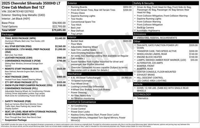 new 2025 Chevrolet Silverado 3500 car, priced at $71,788