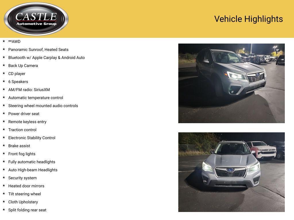 used 2021 Subaru Forester car, priced at $22,265