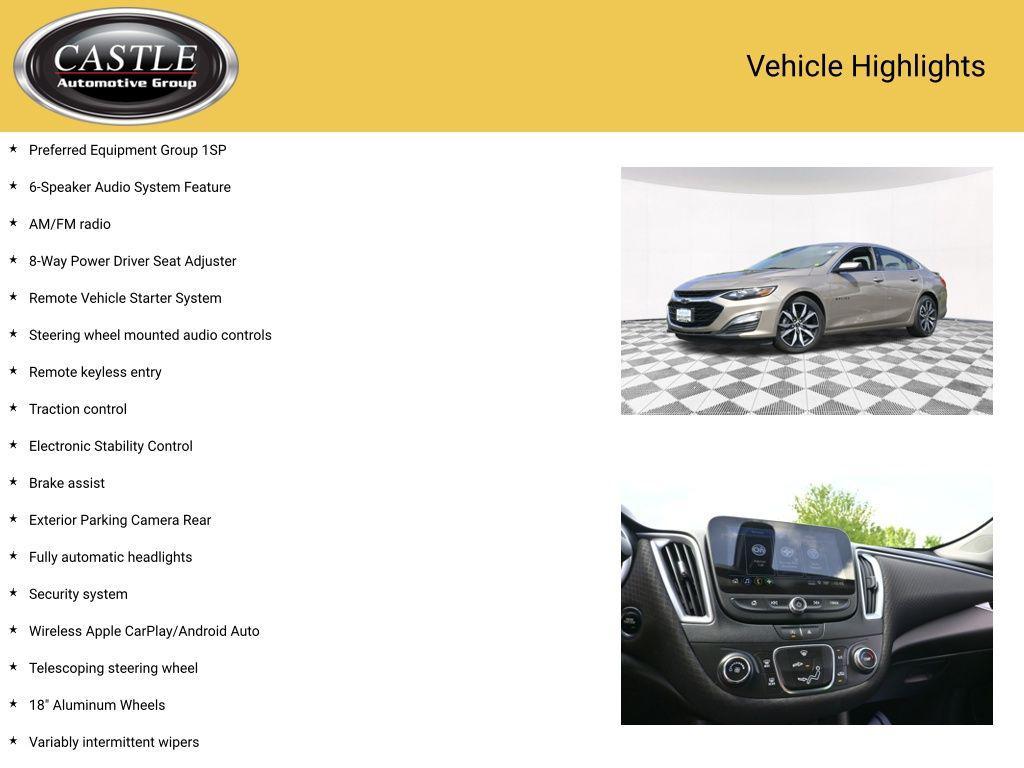 used 2022 Chevrolet Malibu car, priced at $20,899