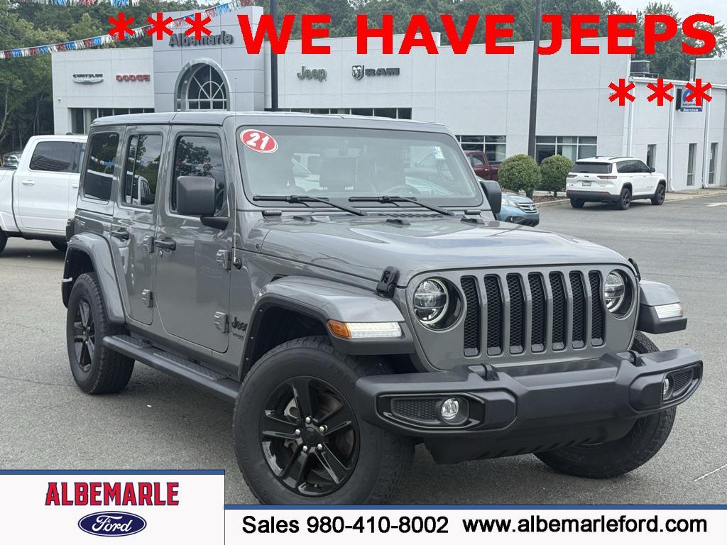 used 2021 Jeep Wrangler car, priced at $25,000