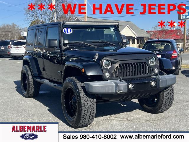 used 2018 Jeep Wrangler JK Unlimited car, priced at $24,277