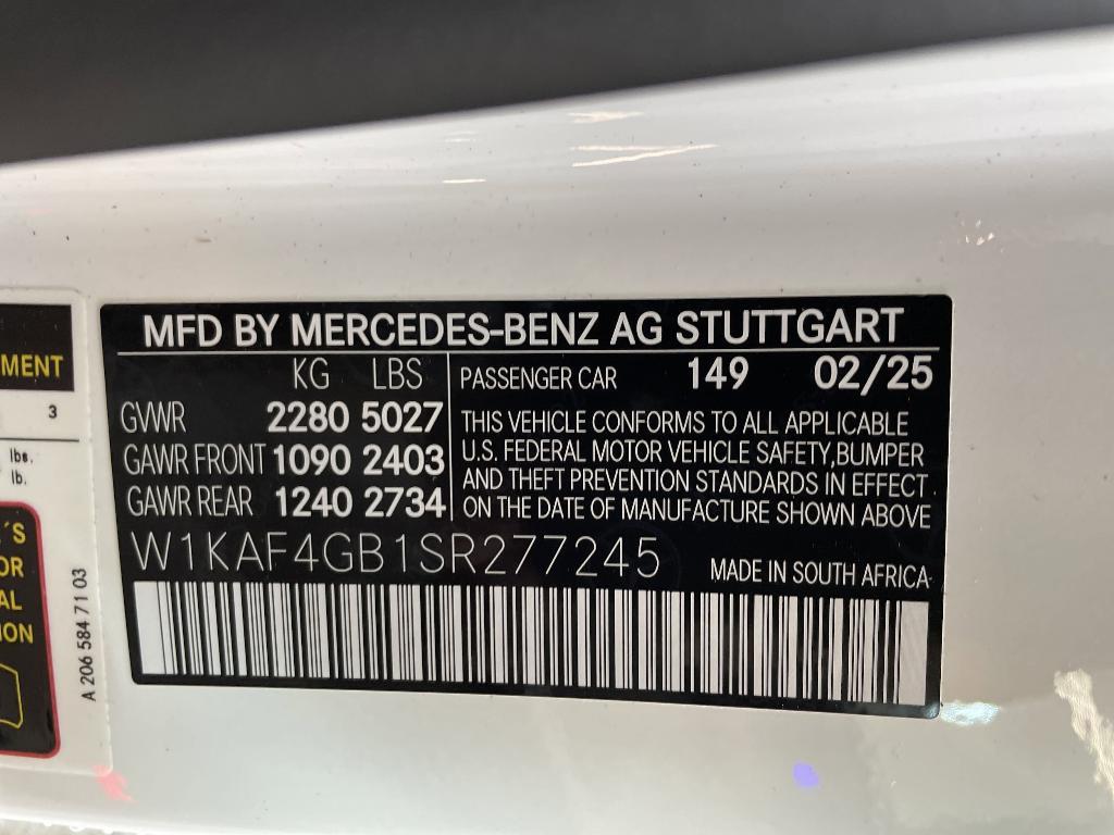 new 2025 Mercedes-Benz C-Class car, priced at $51,085
