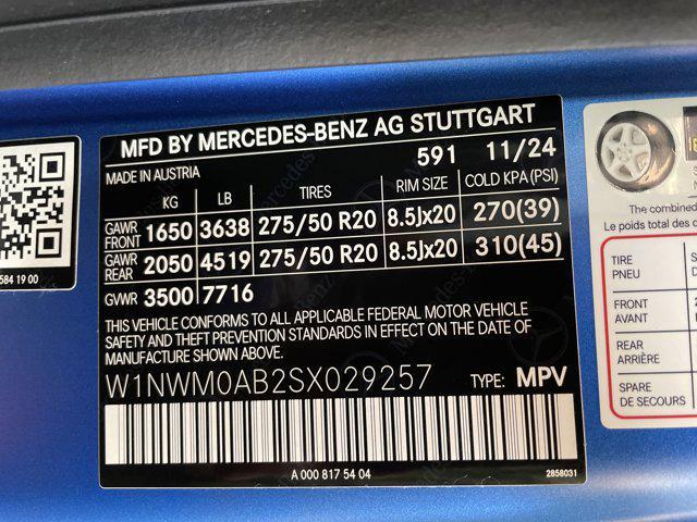 new 2025 Mercedes-Benz G-Class car, priced at $185,830
