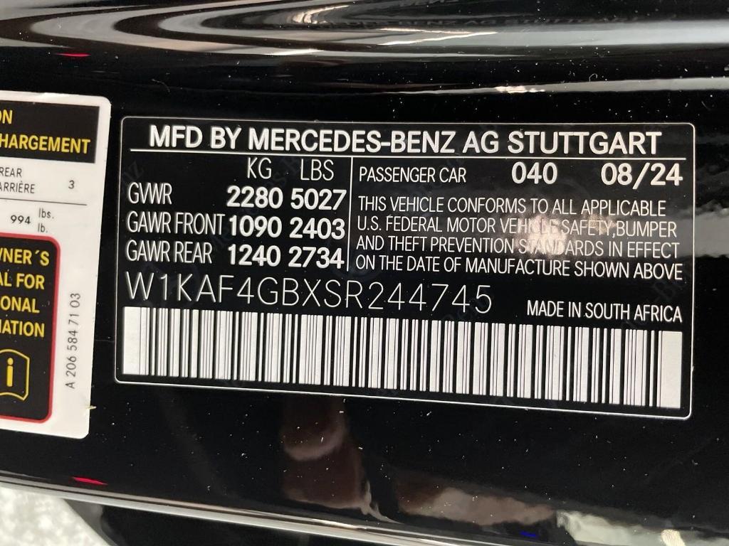 new 2025 Mercedes-Benz C-Class car, priced at $49,805