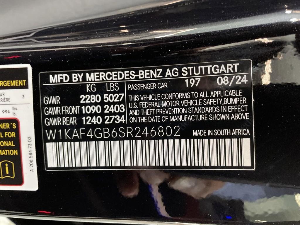 new 2025 Mercedes-Benz C-Class car, priced at $64,195