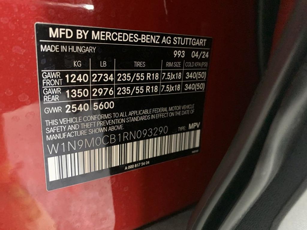 new 2024 Mercedes-Benz EQB 250 car, priced at $62,745