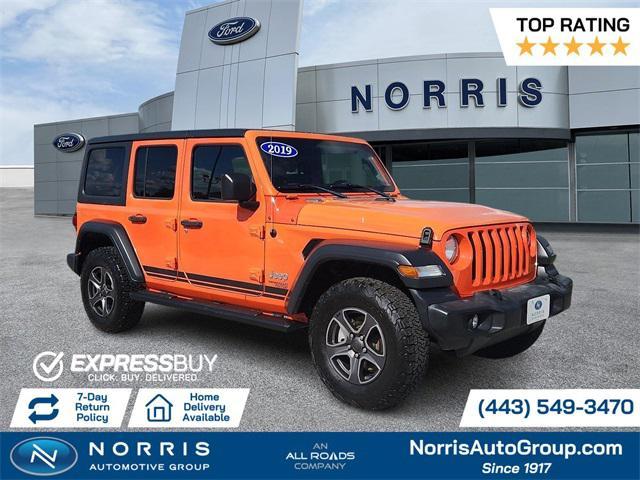 used 2019 Jeep Wrangler Unlimited car, priced at $19,687
