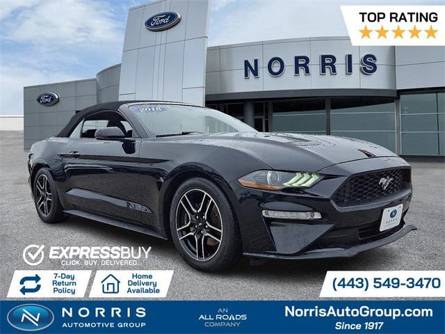 used 2018 Ford Mustang car, priced at $15,987