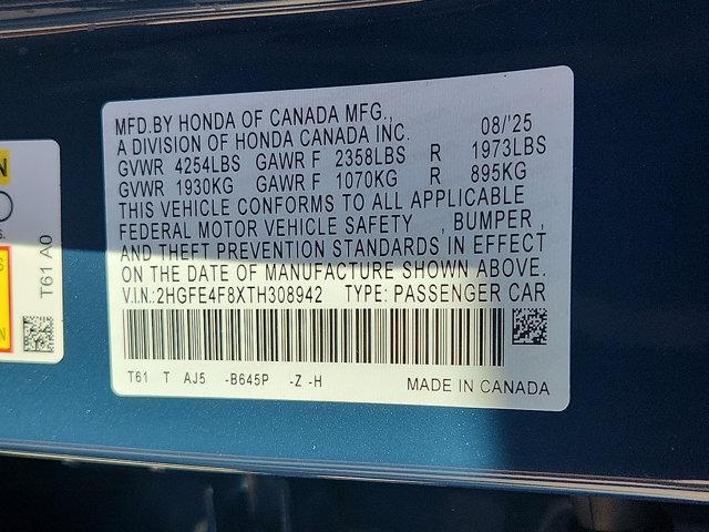 new 2026 Honda Civic Hybrid car, priced at $31,921