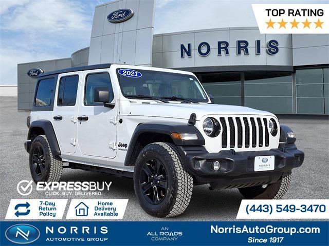 used 2021 Jeep Wrangler Unlimited car, priced at $30,687