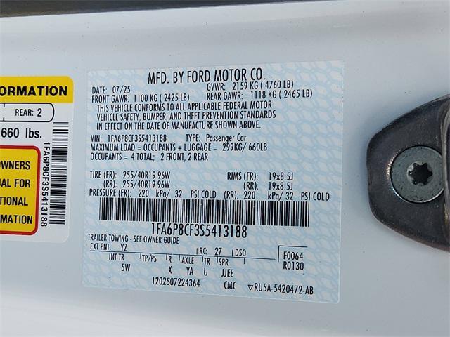 new 2025 Ford Mustang car, priced at $53,550