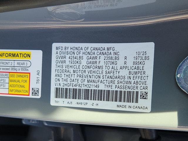 new 2026 Honda Civic Hybrid car, priced at $31,921