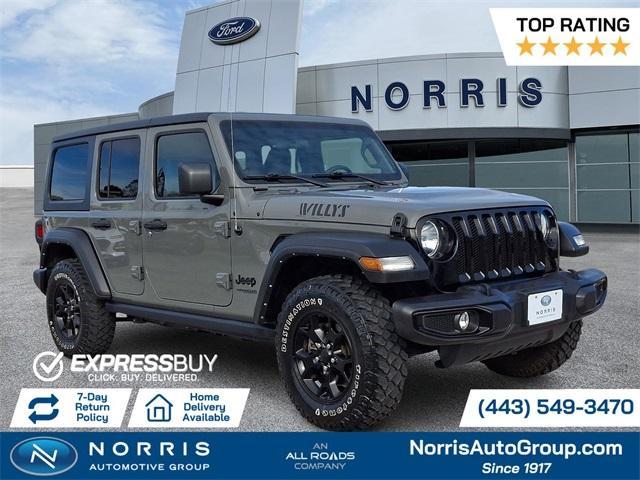 used 2021 Jeep Wrangler Unlimited car, priced at $29,287