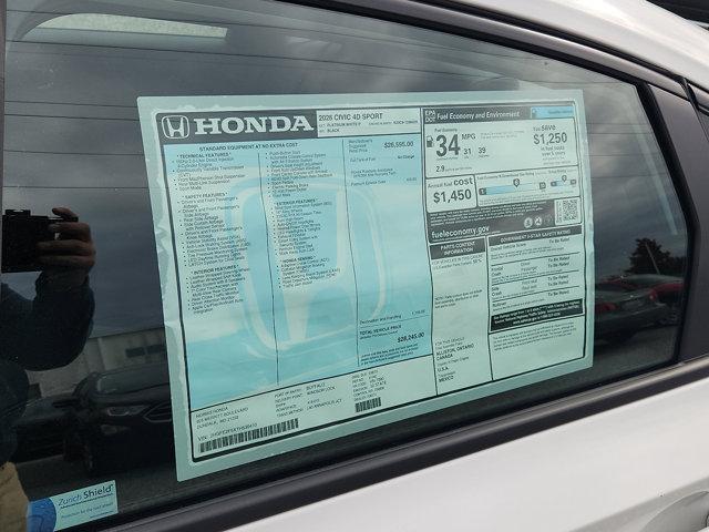 new 2026 Honda Civic car, priced at $26,974