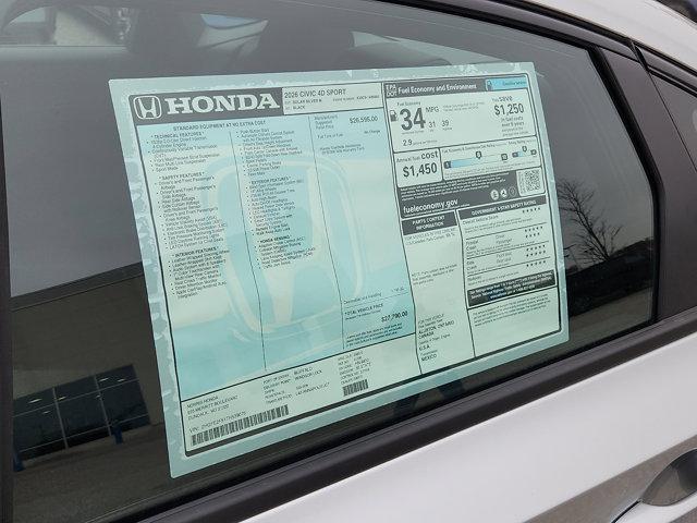 new 2026 Honda Civic car, priced at $26,540