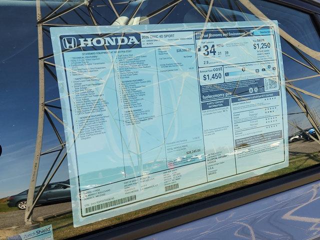 new 2026 Honda Civic car, priced at $27,407