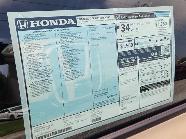 new 2025 Honda Civic car, priced at $27,743