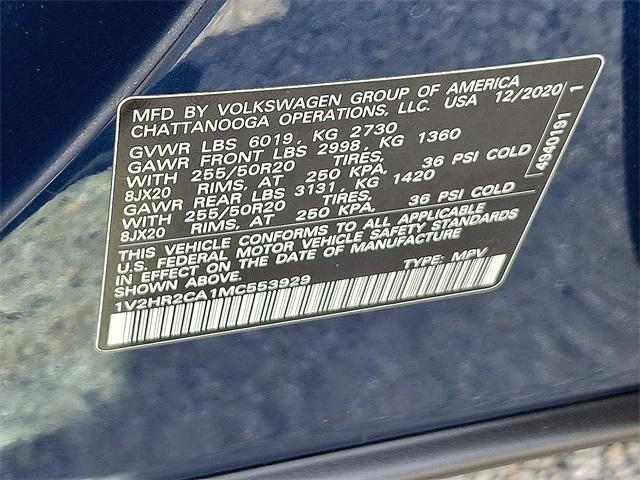 used 2021 Volkswagen Atlas car, priced at $22,687