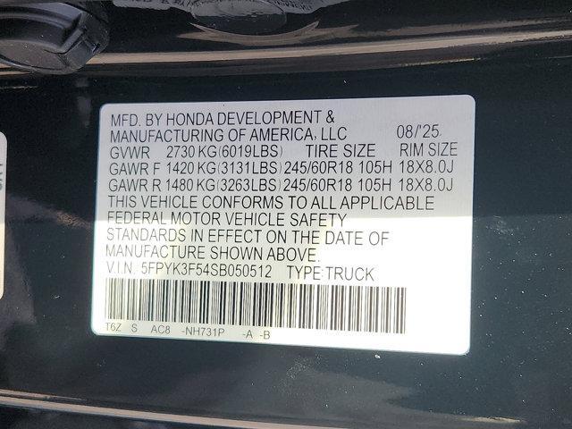 new 2025 Honda Ridgeline car, priced at $41,765