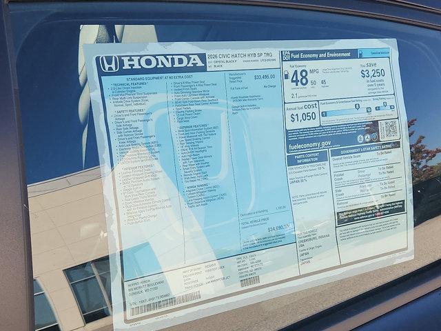 new 2026 Honda Civic Hybrid car, priced at $32,613