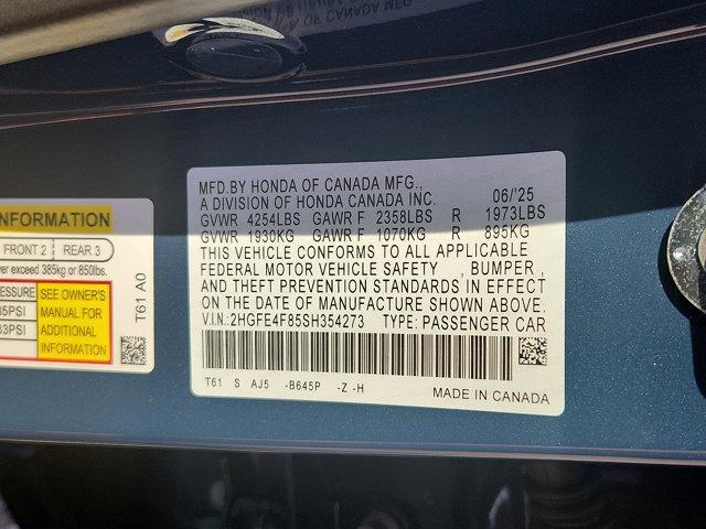 new 2025 Honda Civic Hybrid car, priced at $31,553