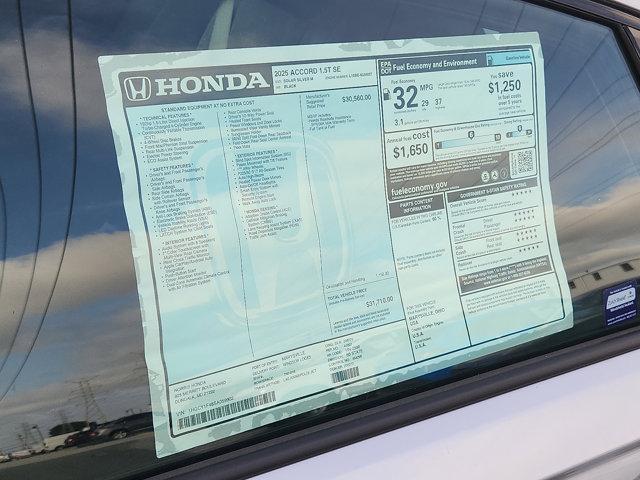 new 2025 Honda Accord car, priced at $30,274