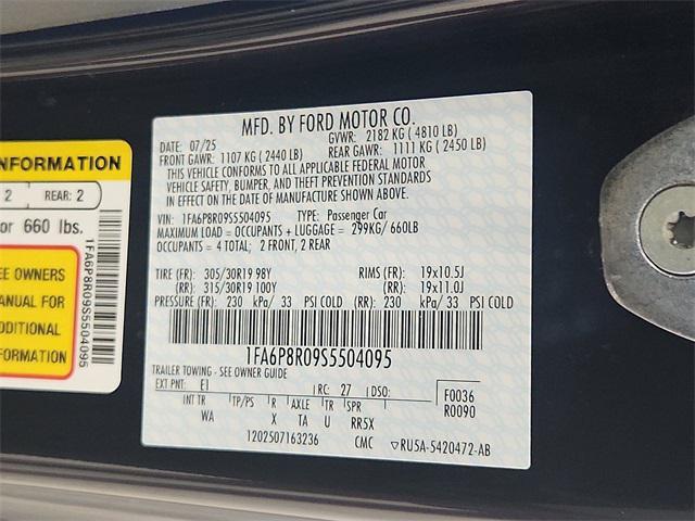 new 2025 Ford Mustang car, priced at $81,450