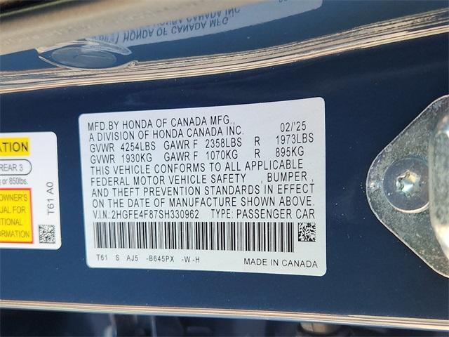 used 2025 Honda Civic Hybrid car, priced at $28,687