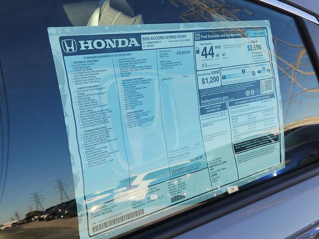 new 2025 Honda Accord Hybrid car, priced at $33,700